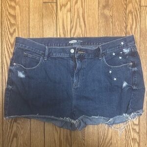 Old Navy Dark Blue Jean Shorts with Star Details
